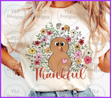 Load image into Gallery viewer, Thankful Floral Turkey Full Color Transfers
