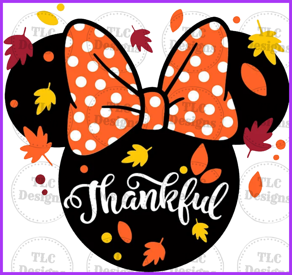 Thankful Minnie Full Color Transfers