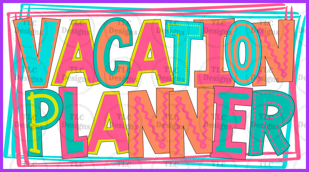 Vacation Planner Full Color Transfers