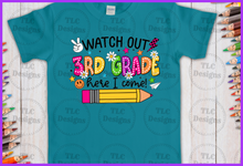 Load image into Gallery viewer, Watch Out Bright Colors- 3Rd Grade Full Color Transfers
