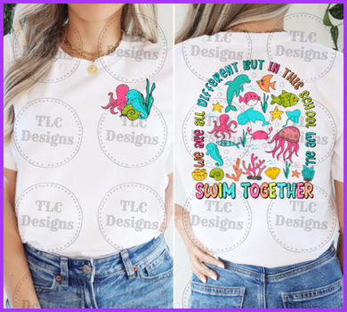 We All Swim Together With Free Pocket Full Color Transfers