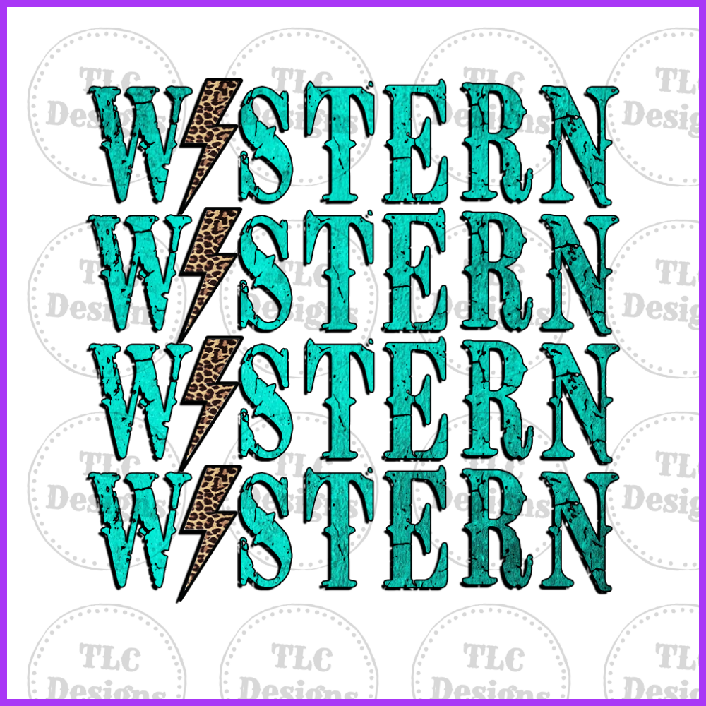 Western Stacked Full Color Transfers