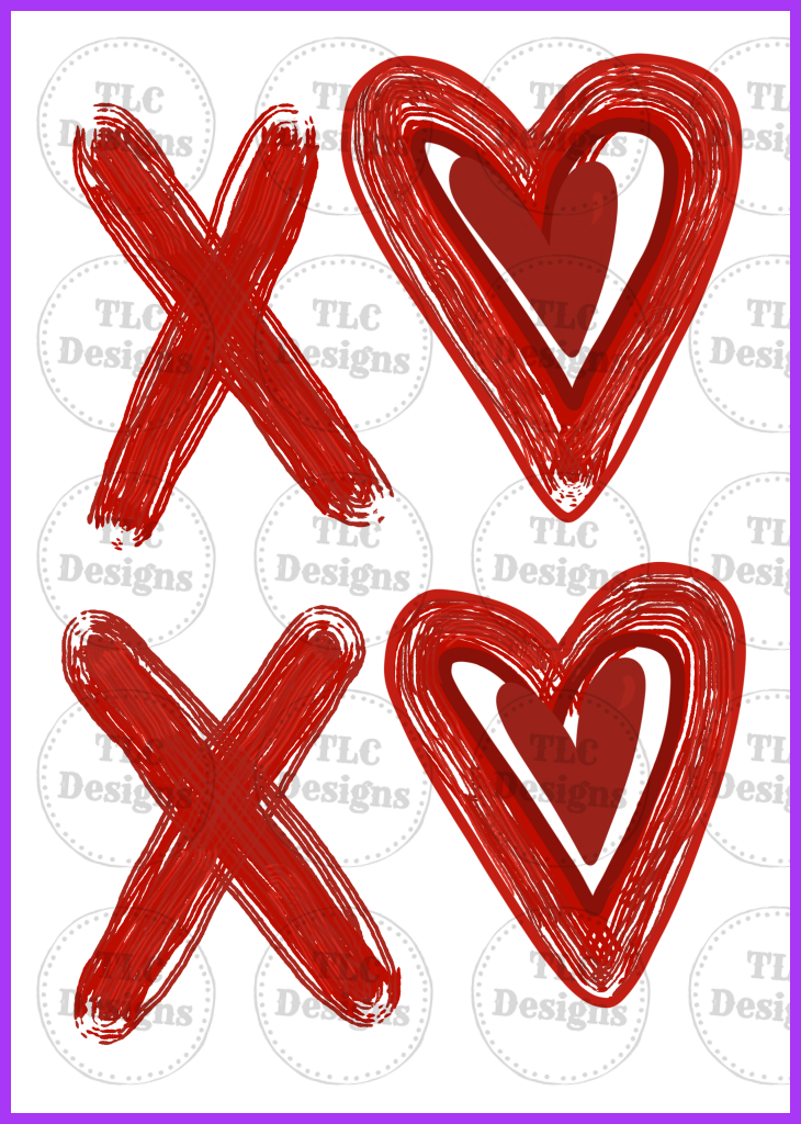 Xoxo Full Color Transfers